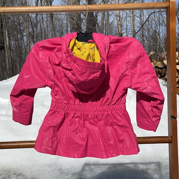 Girls Sportek Pink Raincoat 3T Jacket Zippered Coat Toddler Children - Picture 5 of 8
